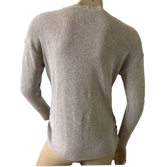 FRENCH BLUE Womens Petite Size PS Long Sleeve Embellished Bohemian Print Sweater - Picture 3 of 5